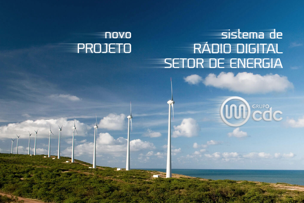 Imagem de um parque eólico onde será aplicado sistema de locação de radiocomunicação